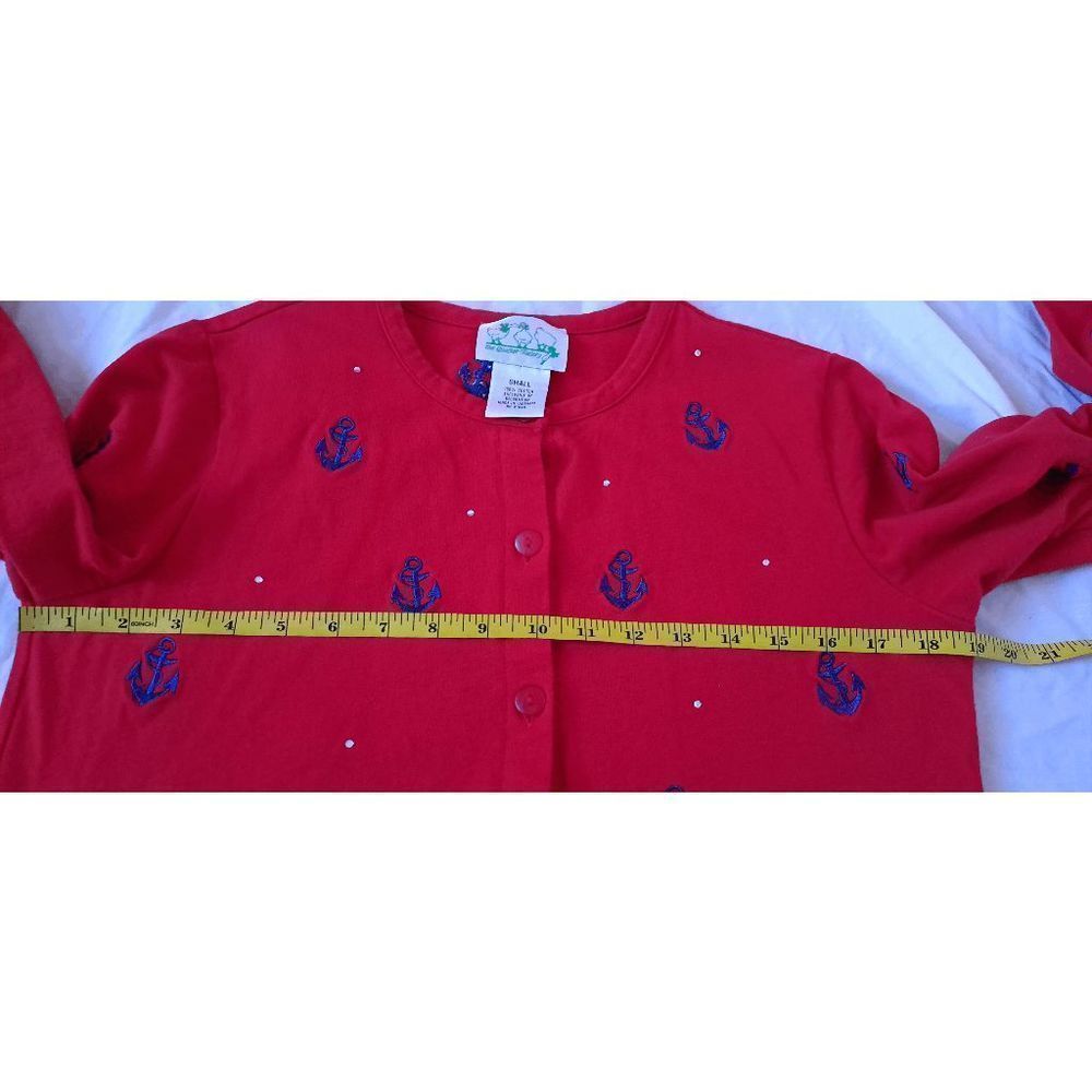 Quacker Factory Red Nautical Anchor Embroidered B… - image 8